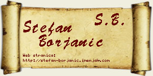 Stefan Borjanić vizit kartica